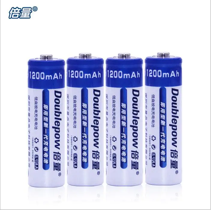 4 шт много AA Ni-MH 1,2 V AA перезаряжаемая 1300 mAh/1200 mAh нейтральная аккумуляторная батарея aa батареи для фонарика/игрушки - Цвет: 1200mAh