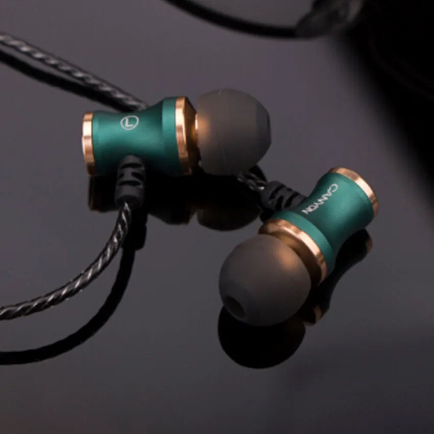 Новые зеленые in-ear металлические наушники набор для всей поверхности головы в