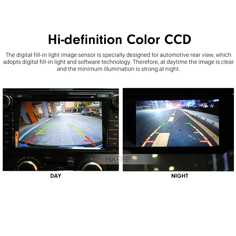 Harfey 170 Degree Reversing Camera Hi-definition Color CCD HD Backup With Waterproof Night Vision Car Parking Assistance system |