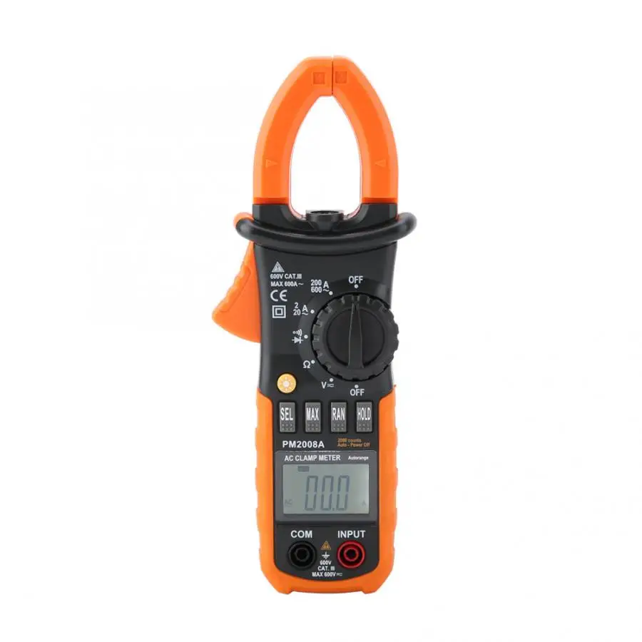 Цифровой мультиметр зажим PEAKMETER PM2008A с автоматическим выбором