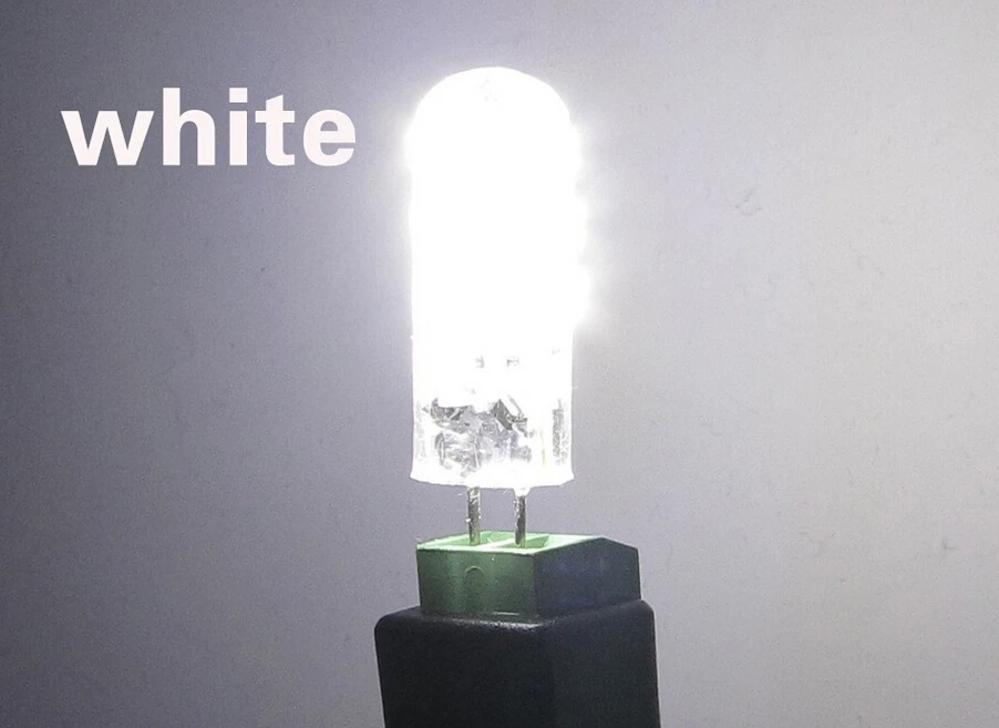 10 шт. G4 Светодиодный светильник SMD 3014 лампа белый светильник угол 360 градусов Точечный светильник силиконовая лампа 1,5 Вт неполярный светильник лампа DC12V