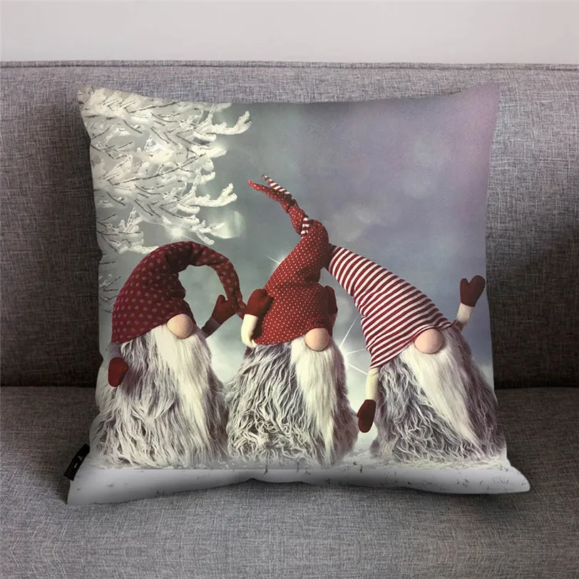 H 3D Рождественские чехлы на декоративные подушки наволочка для подушки на кровать, диван чехол для сиденья наволочка с изображением автомобиля Рождественское украшение 8O16 - Цвет: H