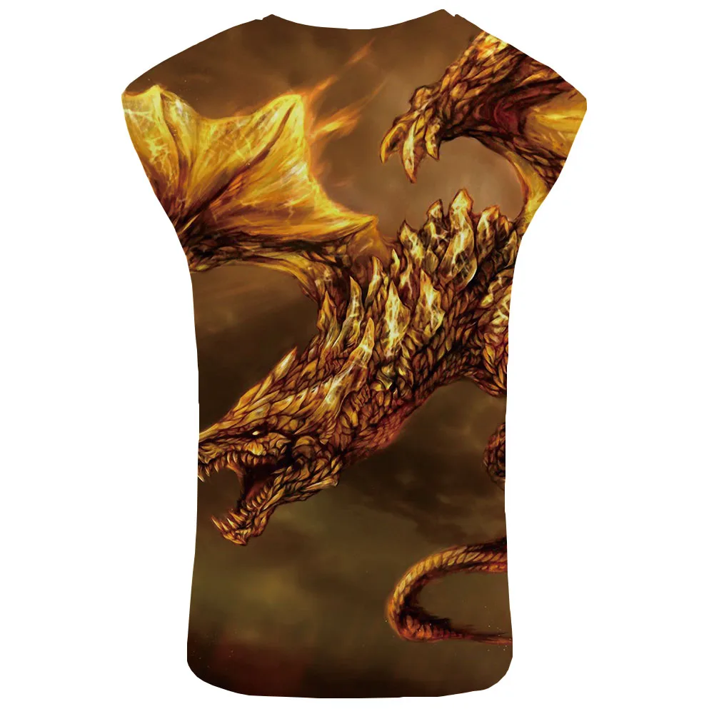 KYKU Dragon, майка для мужчин, животное, для мужчин, s, бодибилдинг, молния, жилет, горный, майка, цветная Стрингер, без рукавов, рубашка, Новинка