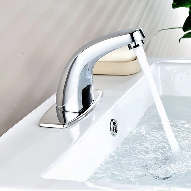 Uythner автоматический датчик хромированный латунный Смеситель для ванной комнаты