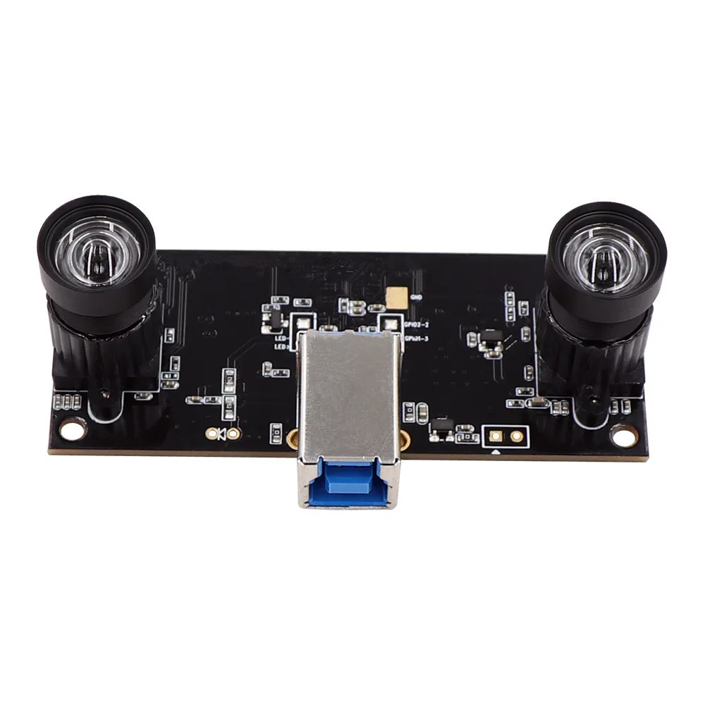 Без искажений Двойной объектив USB 3 0 Камера модуль синхронизации Aptina AR0130 HD 960 P OTG UVC