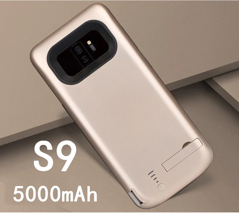 S9-Gold Тонкий ударопрочный чехол для зарядки аккумулятора 6500 мАч для samsung Galaxy S8 S9 Plus Note 8 Внешний перезаряжаемый внешний аккумулятор - Цвет: S9-Gold