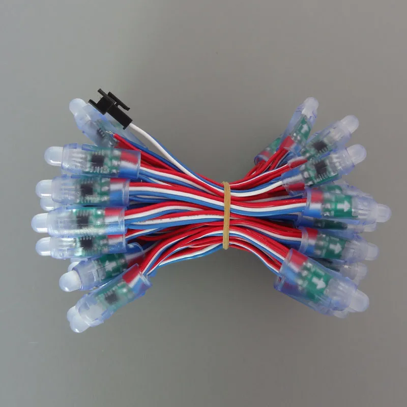 WS2811 светодиодный Пиксели модуль RGB 12 мм Строка Светодиодный свет 5 В IP68