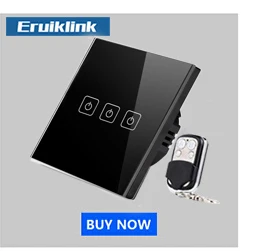 Eruiklink ЕС/Великобритания стандарт AC 110 V-250 V светильник, настенный выключатель, Хрустальная стеклянная панель, сенсорный настенный светильник