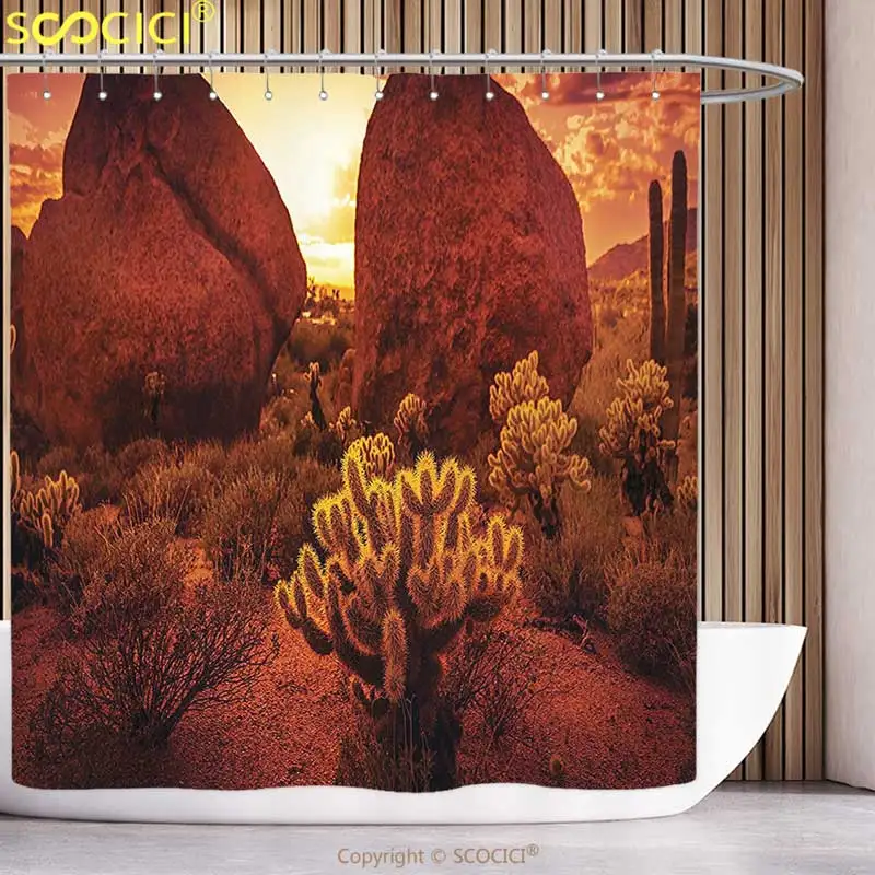 Стильный душевой занавес Saguaro декоративный кактус драматический дезертирский