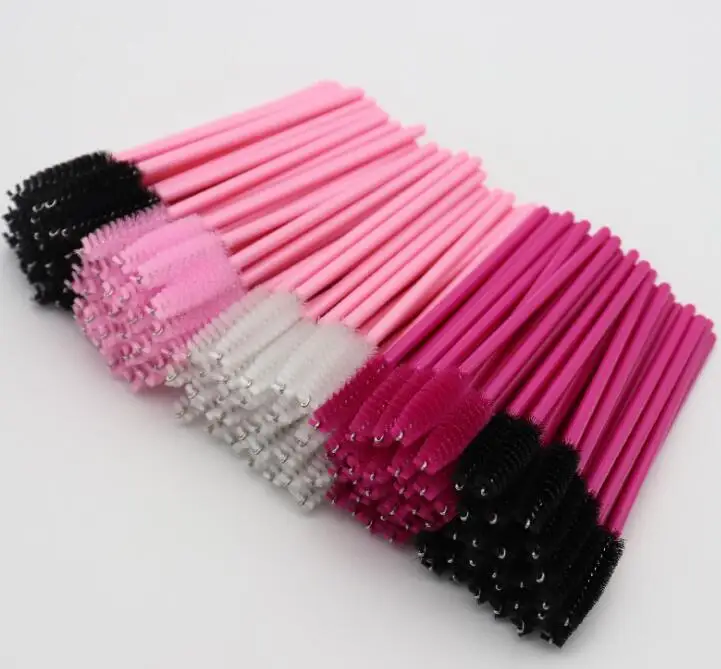Cosmetic Eyelash Brush Disposable for Eyelashes 1000pcs mix color Lash Wholesale Makeup | Красота и здоровье
