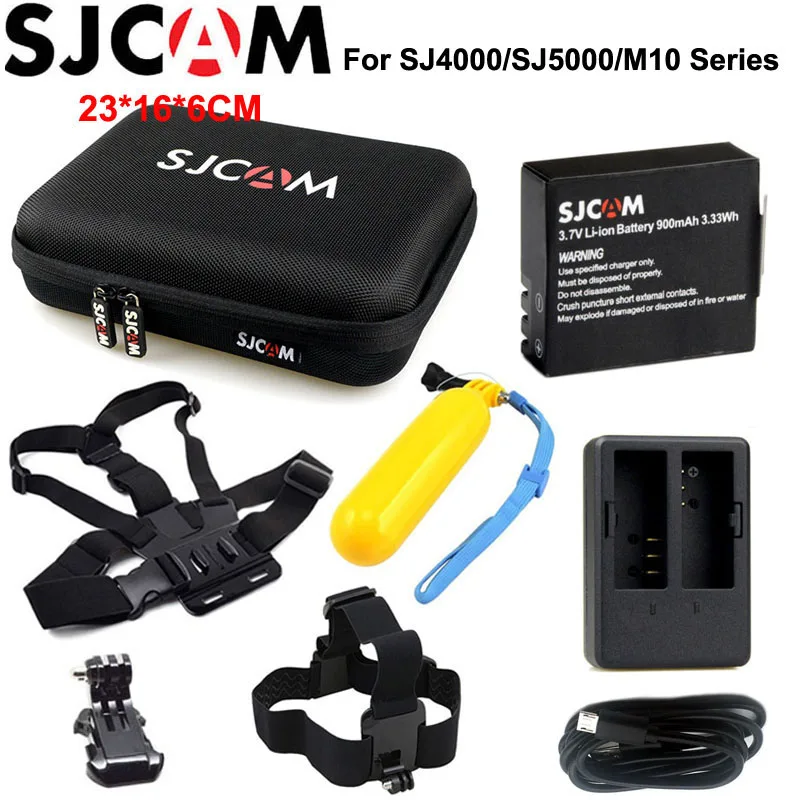 Оригинальный аккумулятор SJCAM для SJ4000 с двойным зарядным устройством SJ5000 сумка
