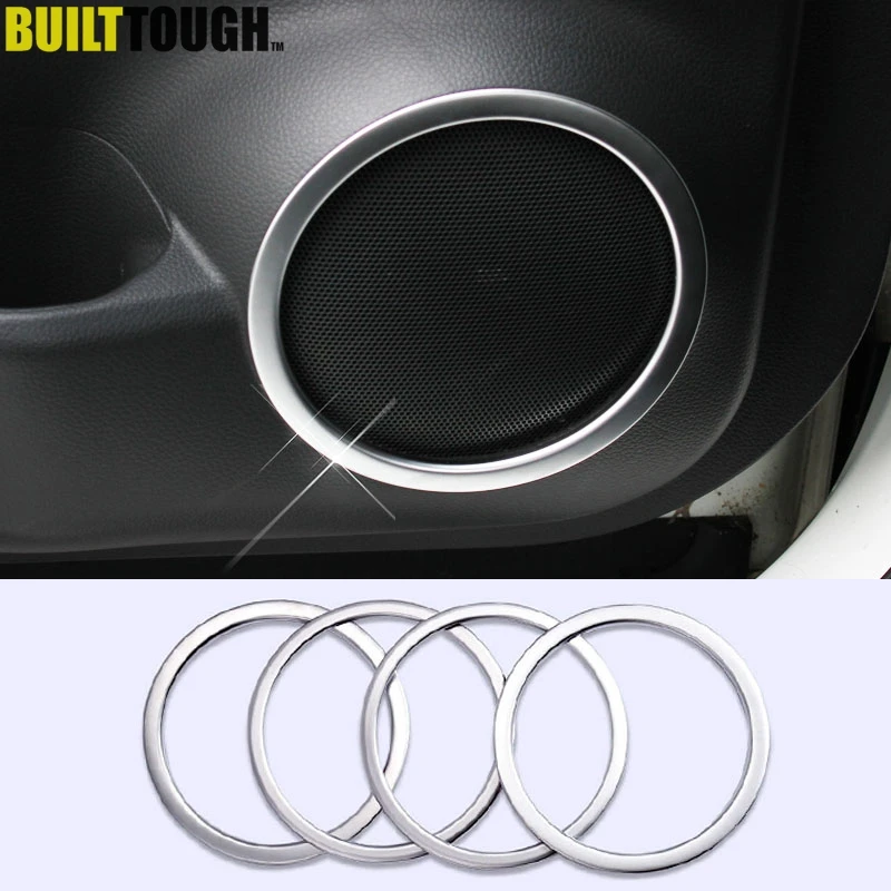 

Fit For Nissan Qashqai 2014-2020 2016 2017 Chrome Speaker Cover Interior Trim Side Door Stereo Bezel Collar Ring Garnish Molding