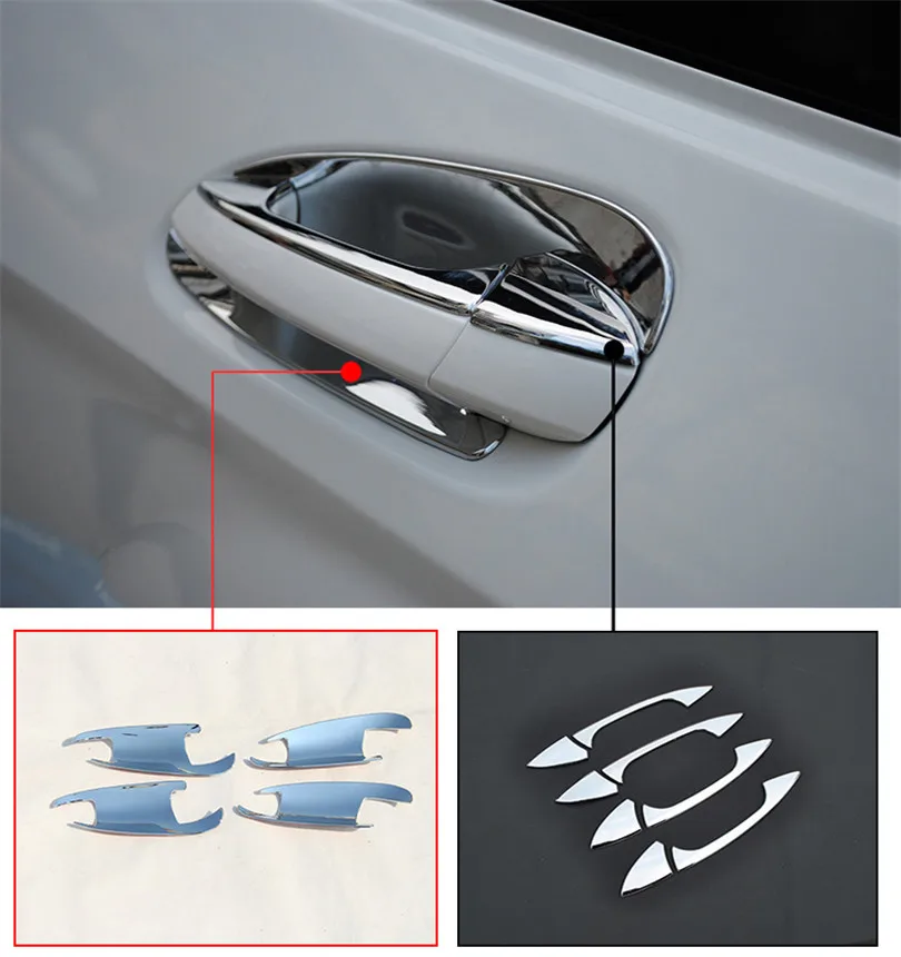 Автомобильный Стайлинг ABS Хромированная дверная ручка отделка чаша декоративная