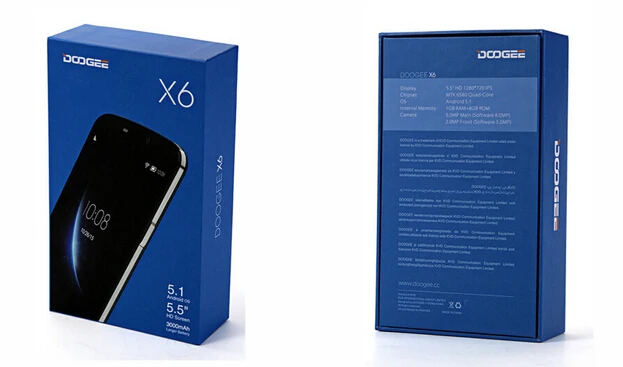 Оригинальный чехол Doogee X6 для телефона X6/X6 Pro Android 5 1 дюйма 1280*720 четырехъядерный