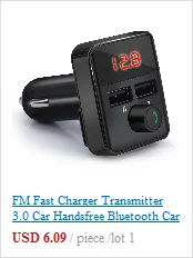 Автомобильный MP3 fm-передатчик Bluetooth hands-free автомобильный комплект беспроводной радио аудио адаптер USB зарядное устройство AUX аудио вход поддержка TF карты