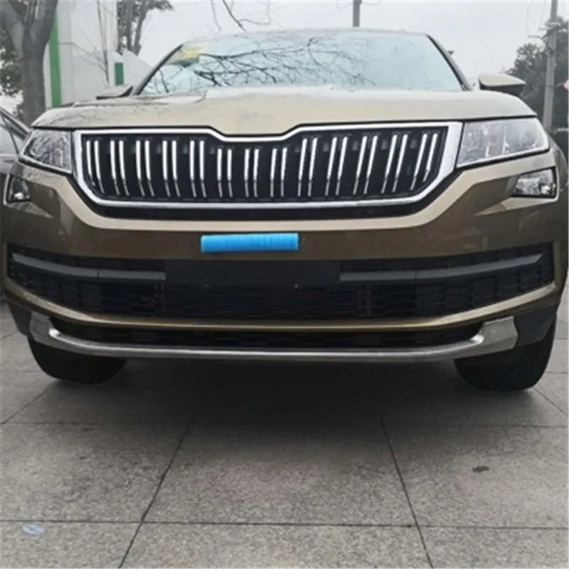 Автомобильный Стайлинг для SKODA KODIAQ из нержавеющей стали, передний+ задний бампер, диффузор, протектор, защита, противоскользящая пластина, автомобильные аксессуары
