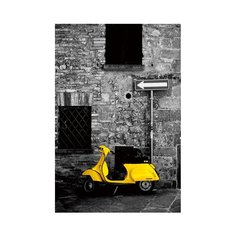 Ретро желтый транспорт холст печать живопись для гостиной минималистский декор стены искусства