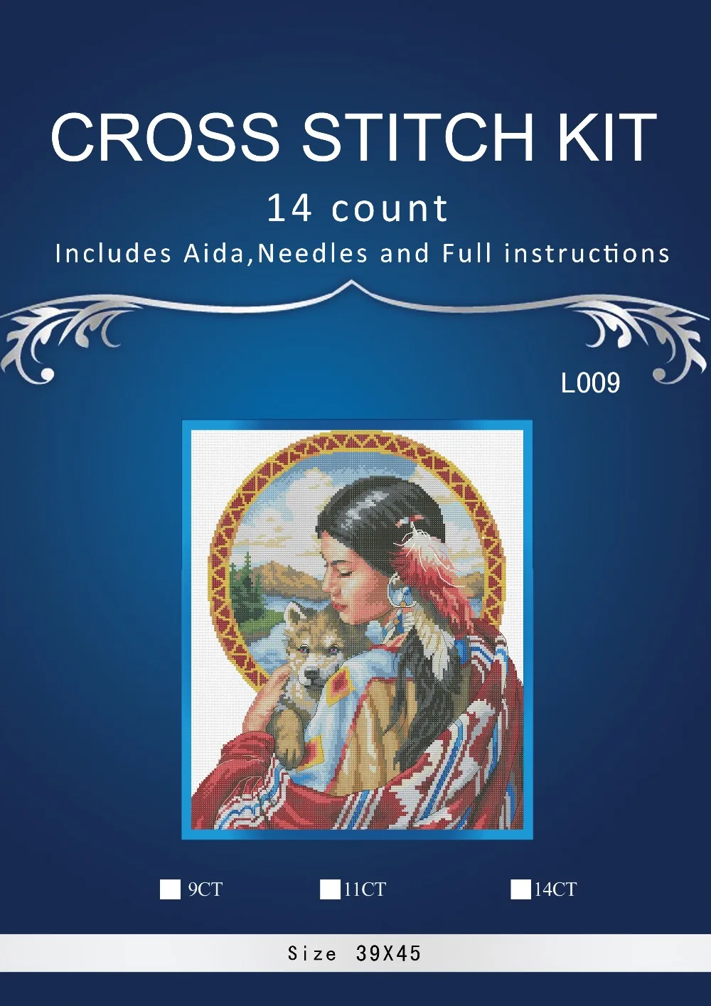 top Quality lovely counted cross stitch kit Guardian Spirit dimensions 00319 woman lady and dog wolf | Дом и сад
