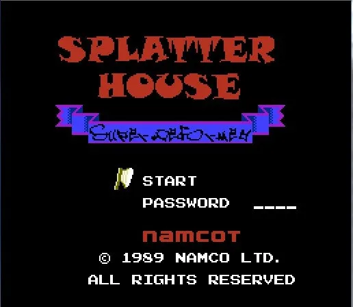 Игровая карта Splatterhouse (Eng) для 72-контактного 8-битного игрового плеера |