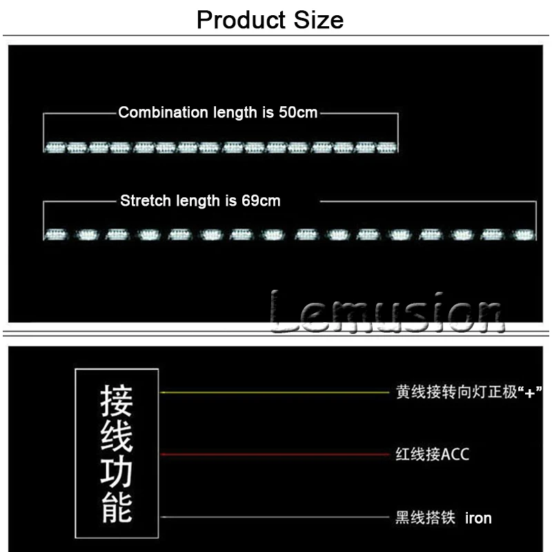 1 пара стайлинга автомобилей Светодиодный Рудье с водными пулями для лампы DRL
