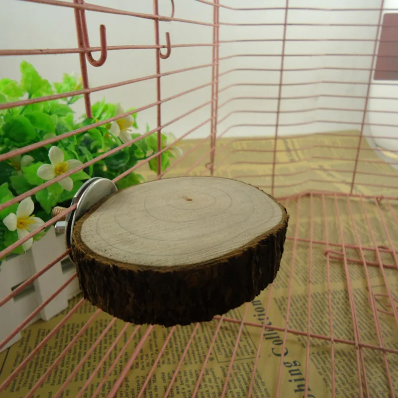 Деревянная подставка для попугаев Весенняя клетка из натурального дерева