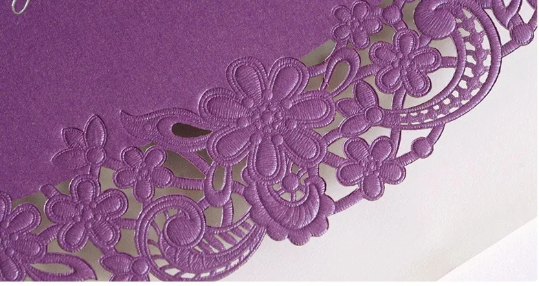 4 различных кружева край границы Пригласительные открытки открытка мультфильм