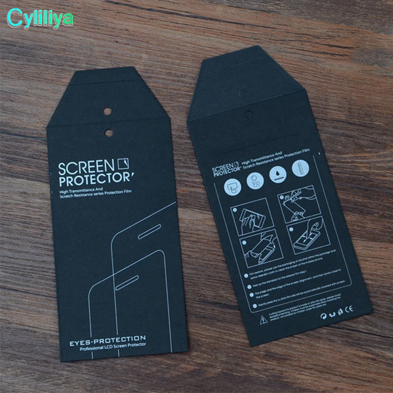 2000 шт. Универсальный крафт Розничная упаковка для закаленного стекла защитная