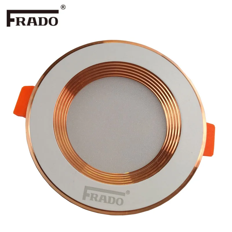 Светодиодный светильник 3 Вт 5 Круглый встраиваемый 220 В алюминиевый светодиодный