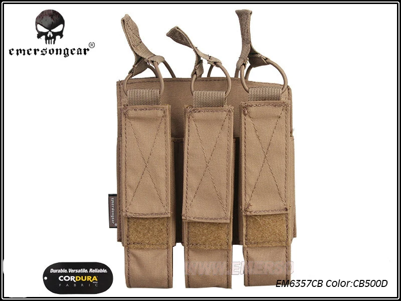EMERSONGEAR модульный тройной чехол страйкбол охота MP7 подсумок Wargame тактические аксессуары Molle Mag Чехол Мультикам EM6357 - Цвет: CB
