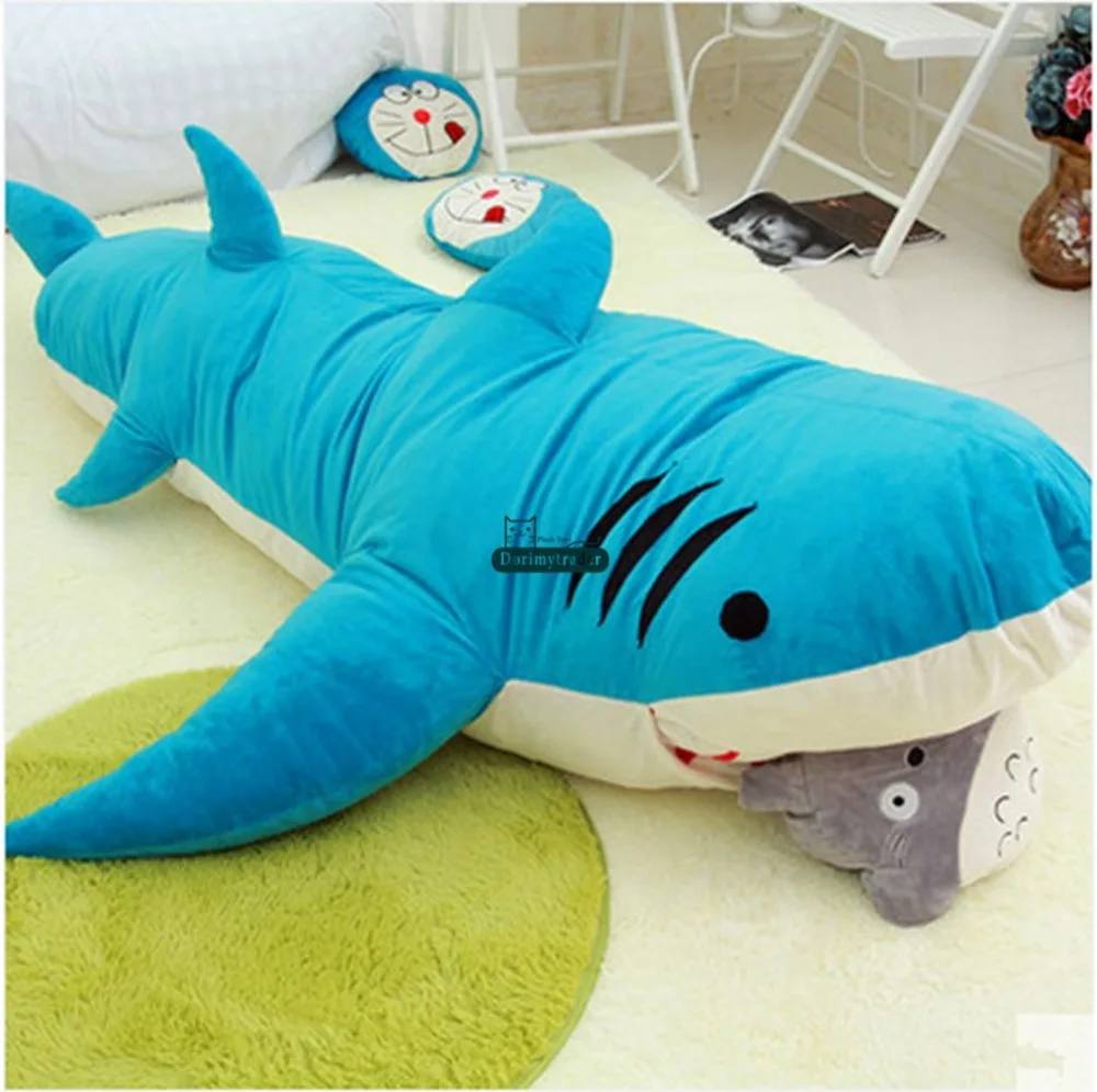 Dorimytrader Cartoon Animal Shark Beanbag Плюшевые мягкие акулы Игрушка Спящая сумка Tatami Sofa Mat Отличный подарок для детей Lover 2 Размеры