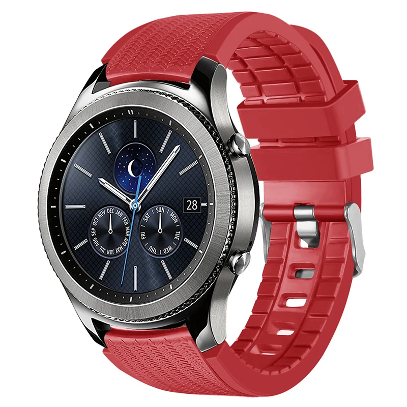 Ремешок 22 мм для часов Huami Amazfit 1 2 мягкий резиновый браслет из ТПУ Samsun Geat S3 correa reloj