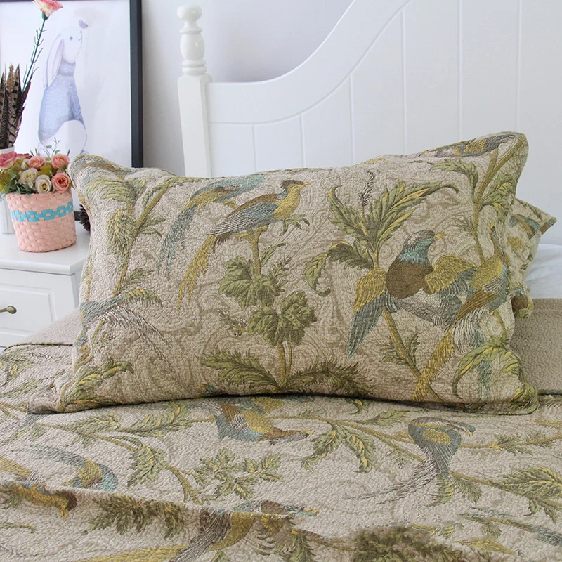 Летнее покрывало хлопковое стеганое одеяло комплект из 3 предметов винтажные