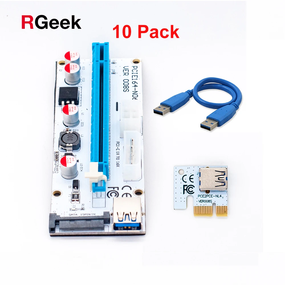 Оптовая продажа 10 шт./лот PCI E 1х 16x горнодобывающая машина расширитель переходная
