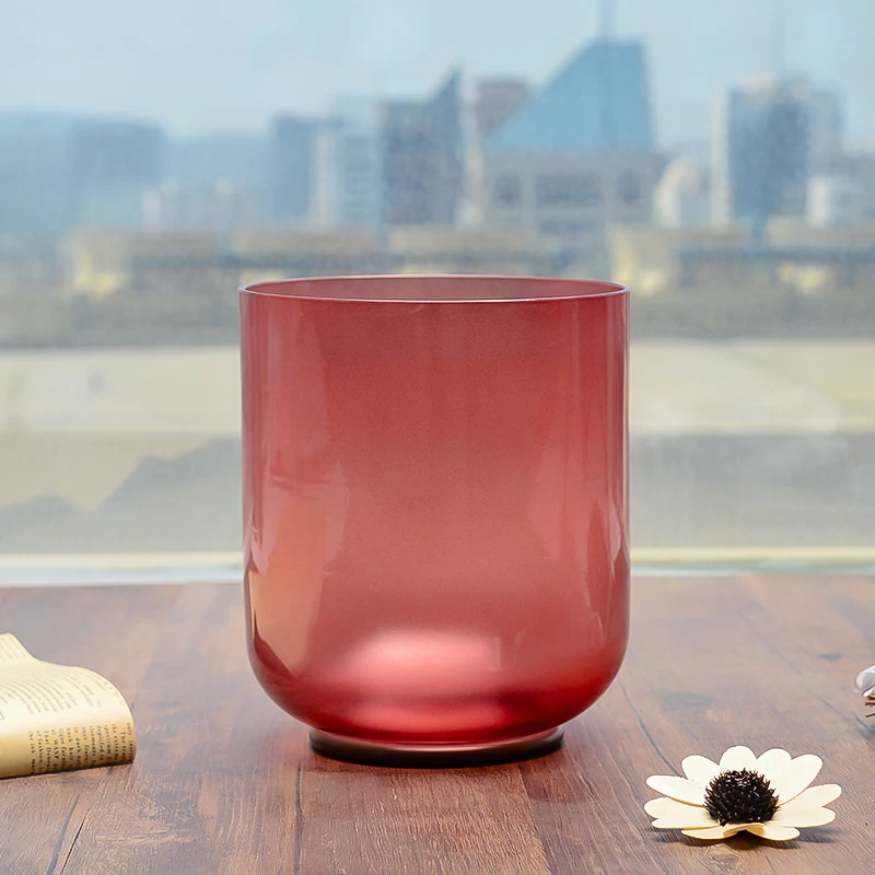 

TOPFUND Red Color Clear C Note Root Chakra Quartz Crystal Singing Bowl 7"