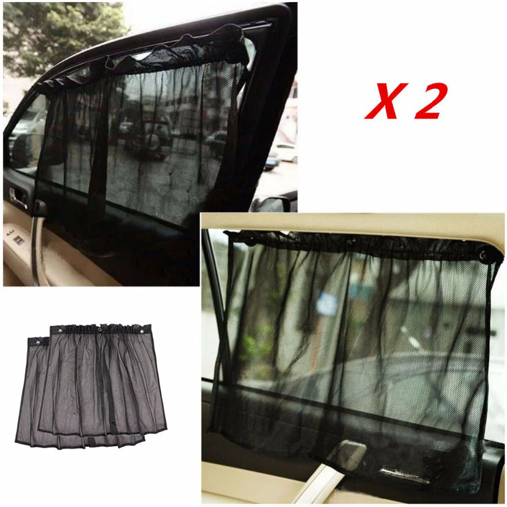 Автомобильный солнцезащитный козырек черный сетчатый 2 шт.|mgo3| |