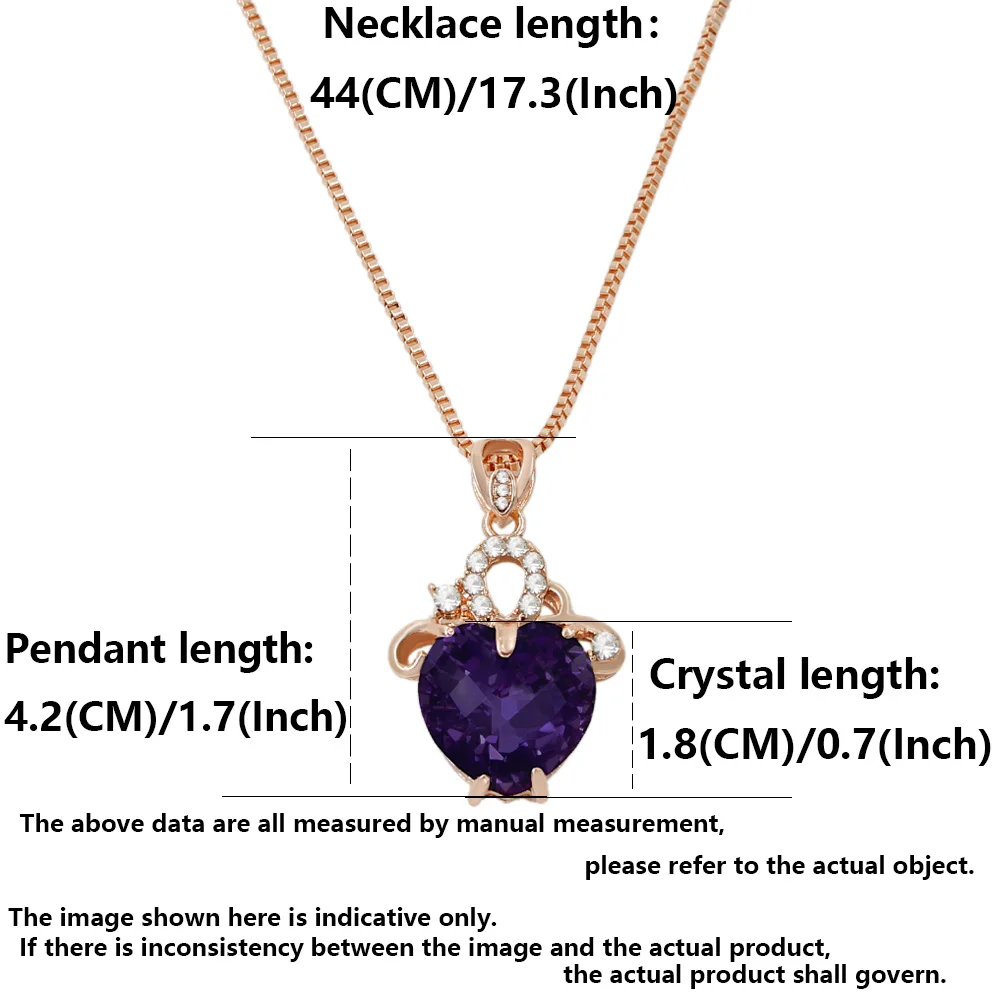 Женское ожерелье с подвеской в форме сердца аметист розовое золото 808 магазин |