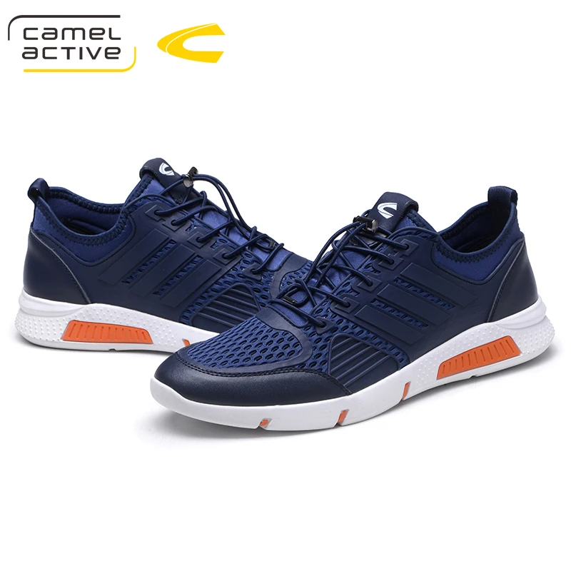 Мужские кроссовки Camel Active синие повседневные дышащие на шнуровке для активного