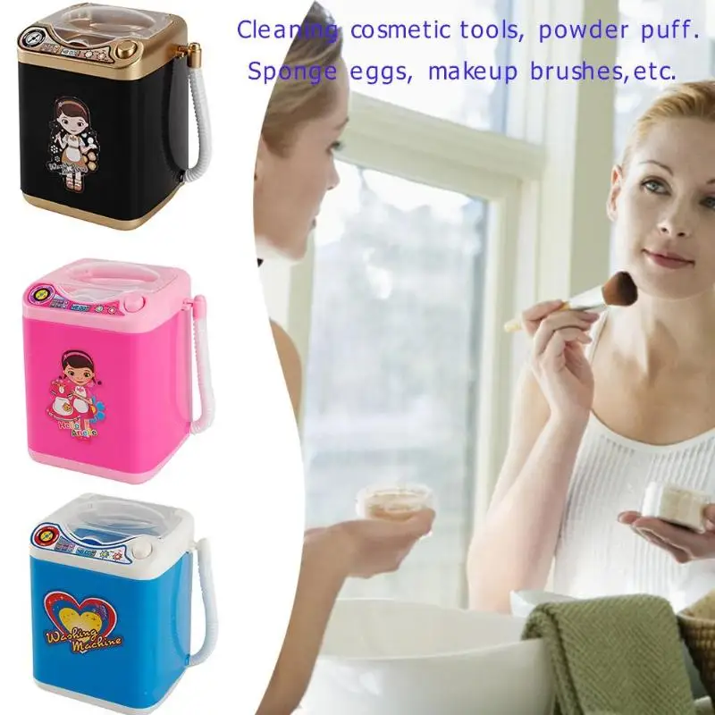 Мини симуляция электрическая Кисть для макияжа пудра Puff Cleaner Стиральная машина