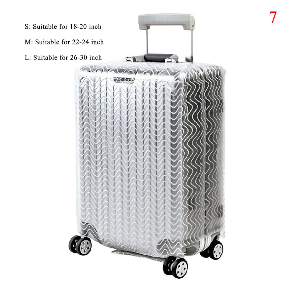 7 22-26 inch Travel Luggage Cover Protector Suitcase for Trolley Case Trunk Case Dust Cover Print Dot Striped Luggage Cover Punk - Цвет: 7