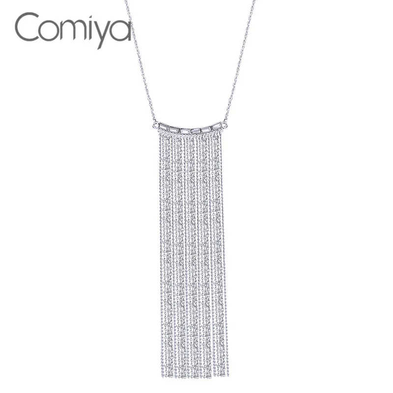 Comiya модное ожерелье s для женщин заявление Kolye индийский Bijoux длинные звенья кулон