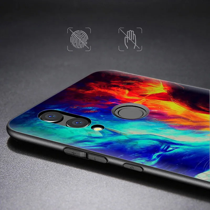 Черный силиконовый чехол для huawei P30 P20 P10 Коврики 20 10 Lite Pro Nova 4 4E 3E P Smart плюс Soft Shell классический волк