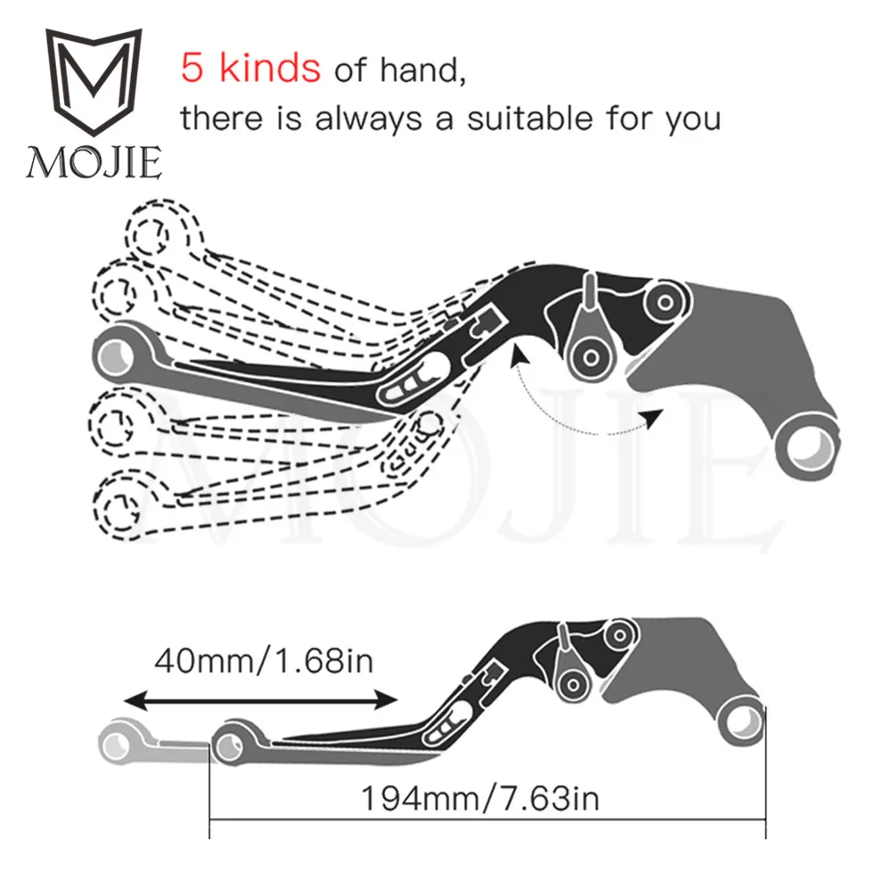 Мотоцикл CNC регулируемые рычаги сцепления для Honda CBR125R 2004 2010 2005 2006 2007 2008 2009 CBR 125R 125