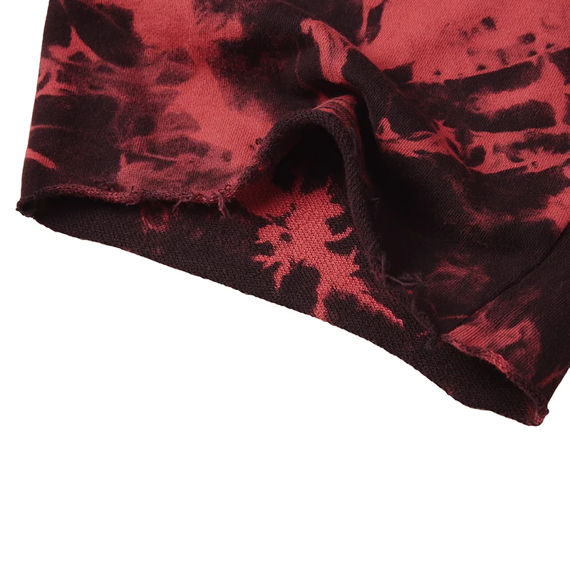 Мужские спортивные шорты Tie Dye хлопковые хипстерские французские махровые с