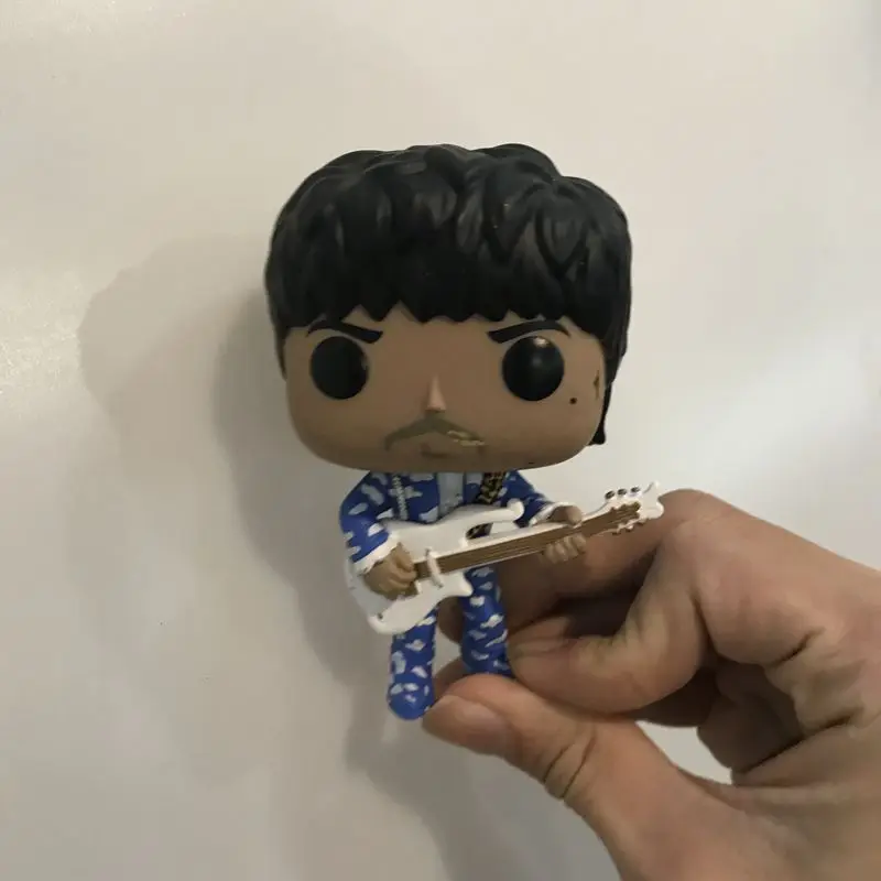 Красный Funko pop Rocks: Prince-3Rd Eye Girl, фиолетовый дождь с гитарой Виниловая фигурка Коллекционная модель свободная игрушка без коробки - Цвет: Красный
