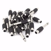10 pcs high quality 6 3mm 14 inch mono plug to rca jack connector adapter