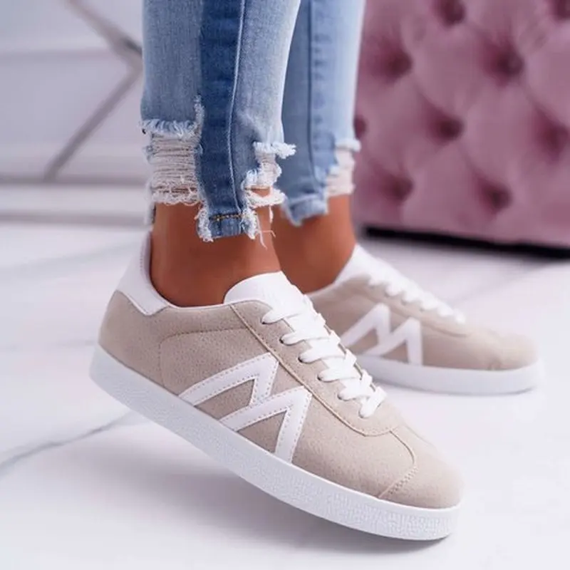 Женская летняя обувь на плоской подошве zapatos mujer повседневная со шнуровкой в