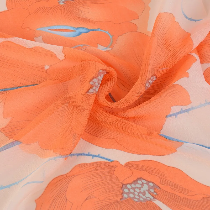 Laamei Spring And Summer Sunscreens Foulard Femme Beach Towels Fashion Ladies Chiffon Scarves Lotus Scarf Shaws | Аксессуары для