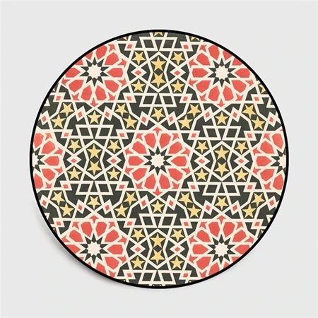 Carpet9 Morocco круглые ковры для гостиной Детские ползающие килим геометрический Турция Противоскользящий ковер для украшения дома детские спальни коврики - Цвет: Carpet9