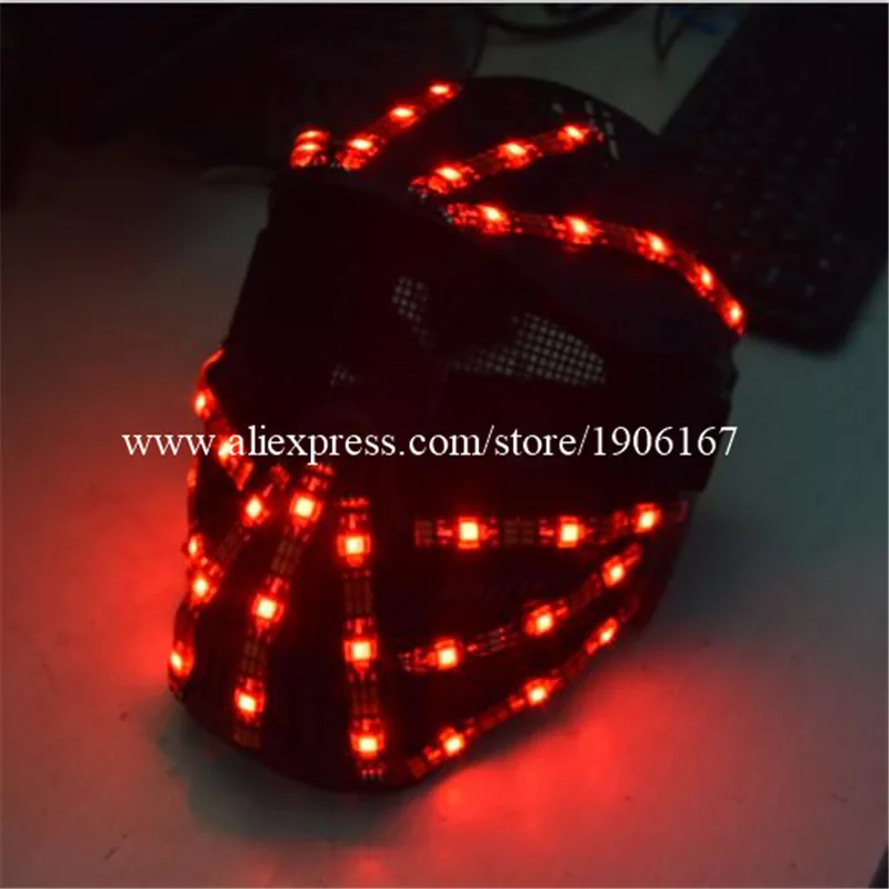 

Colorful RGB LED Luminous Growing Flashing Helmet Halloween Christmas Headwear Mask Hat For Dancing Bar DJ Club Party Show