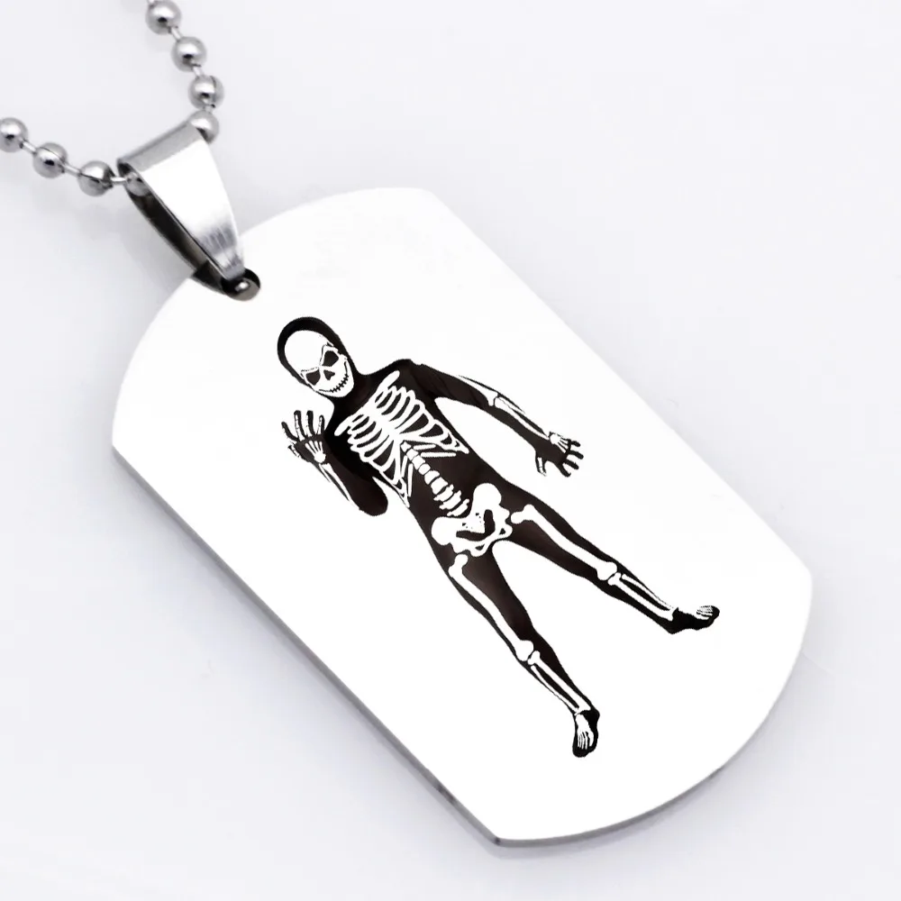 Из нержавеющей стали ювелирные изделия всего тела скелет ожерелье цепочка для